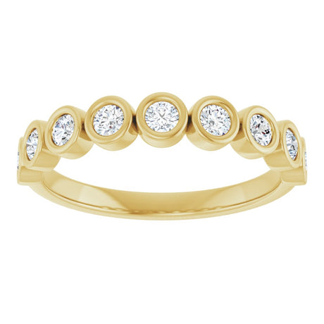 14K Yellow 1/2 CTW Natural Diamond Anniversary Band