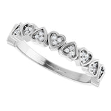 14K White .07 CTW Natural Diamond Anniversary Band