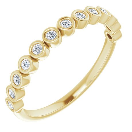 14K Yellow Gold 1/5 CTW Lab-Grown Diamond Anniversary Band