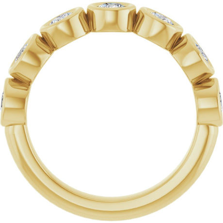 14K Yellow Gold 1 CTW Lab-Grown Diamond Anniversary Band