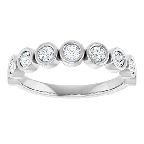 14K White Gold 1/2 CTW Natural Diamond Anniversary Band