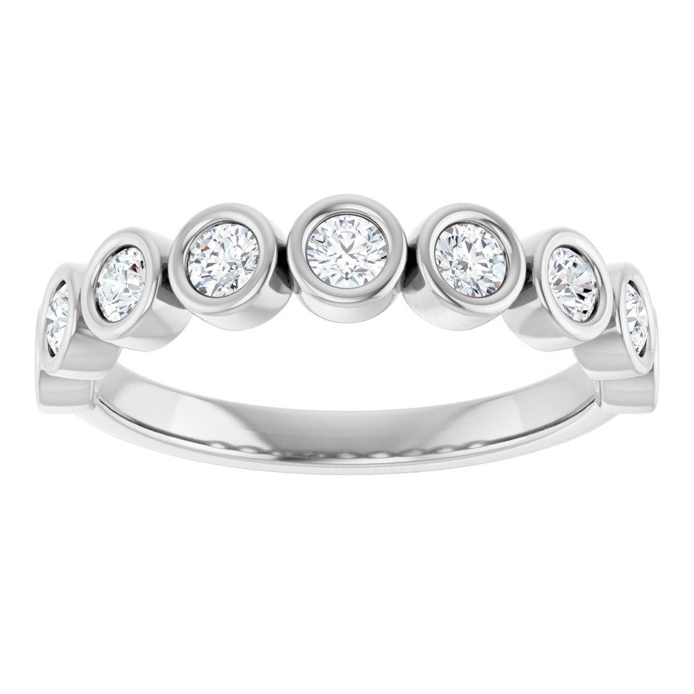 14K White 1/2 CTW Lab-Grown Diamond  Anniversary Band