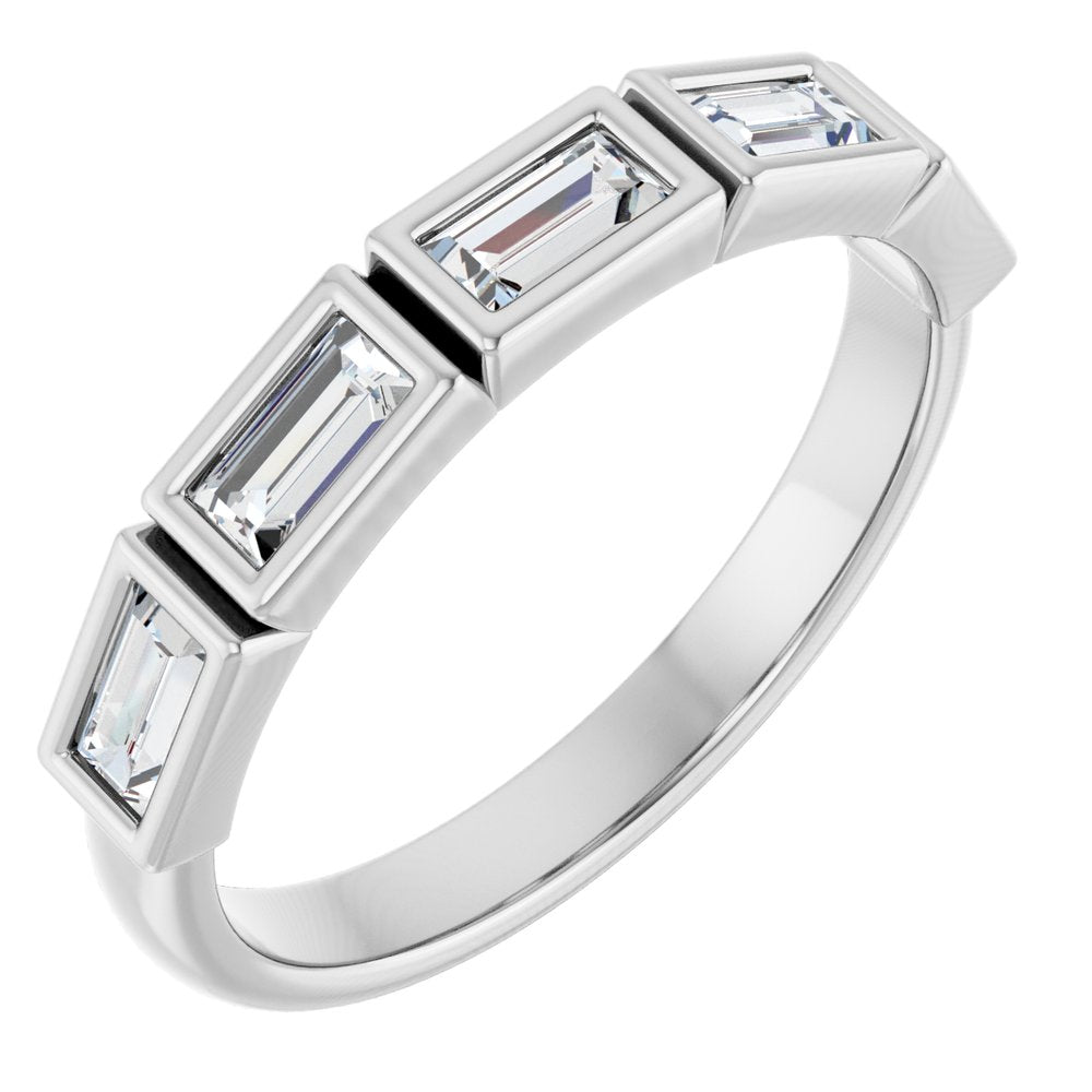 14K White Gold 1/2 CTW Natural Diamond Anniversary Band