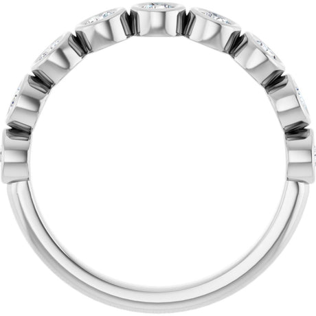 14K White Gold 1/2 CTW Lab-Grown Diamond  Anniversary Band