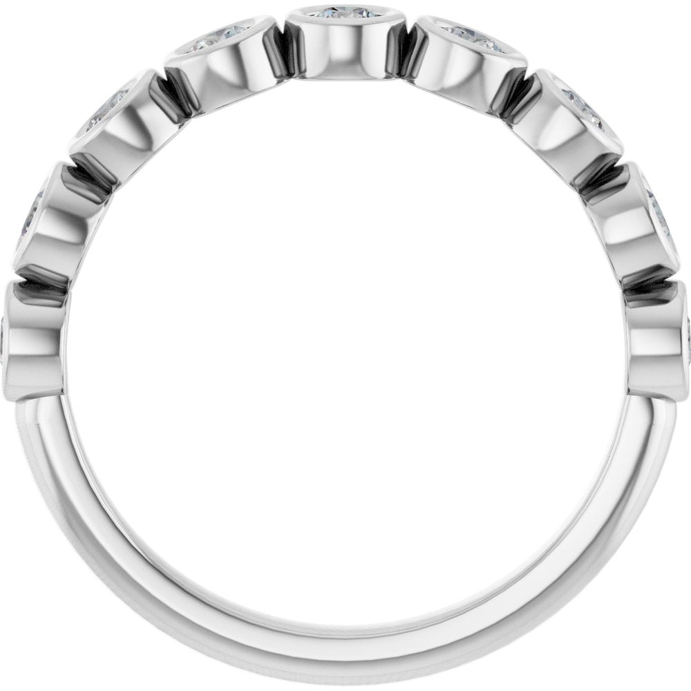 Platinum 1/2 CTW Natural Diamond Anniversary Band