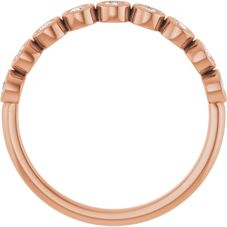 14K Rose Gold 1/4 CTW Natural Diamond Anniversary Band