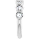 14K White Gold 5/8 CTW Natural Diamond Anniversary Band