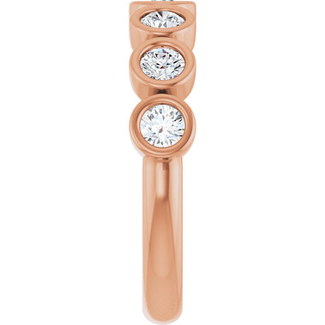 14K Rose Gold 5/8 CTW Natural Diamond Anniversary Band