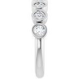 14K White Gold 5/8 CTW Natural Diamond Anniversary Band