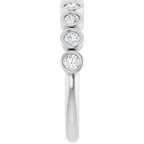 Platinum 1/2 CTW Natural Diamond Anniversary Band