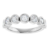 14K White Gold 5/8 CTW Natural Diamond Anniversary Band