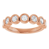 14K Rose Gold 5/8 CTW Natural Diamond Anniversary Band