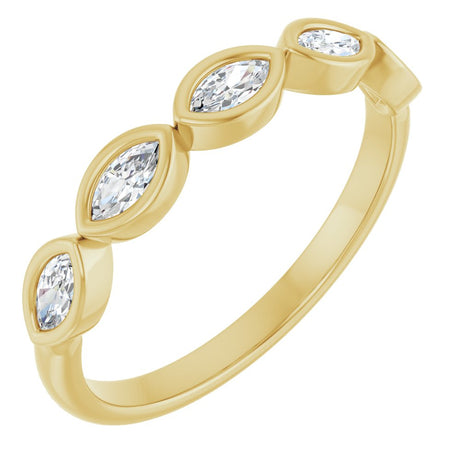 14K Yellow Gold 1/3 CTW Lab-Grown Diamond Anniversary Band