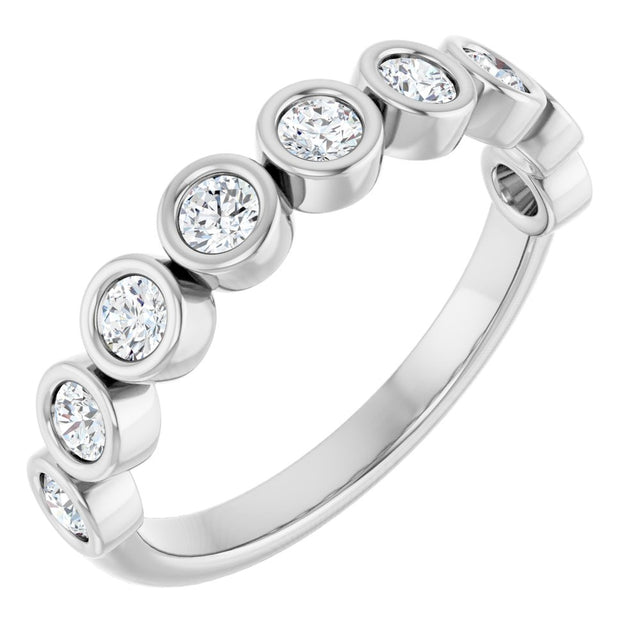 Platinum 1/2 CTW Natural Diamond Anniversary Band