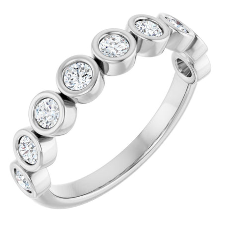 14K White Gold 1/2 CTW Natural Diamond Anniversary Band