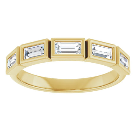 14K Yellow Gold 1/2 CTW Lab-Grown Diamond Anniversary Band