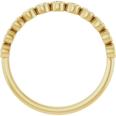 14K Yellow Gold 1/5 CTW Lab-Grown Diamond Anniversary Band