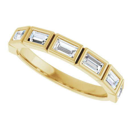 14K Yellow Gold 3/4 CTW Lab-Grown Diamond Anniversary Band
