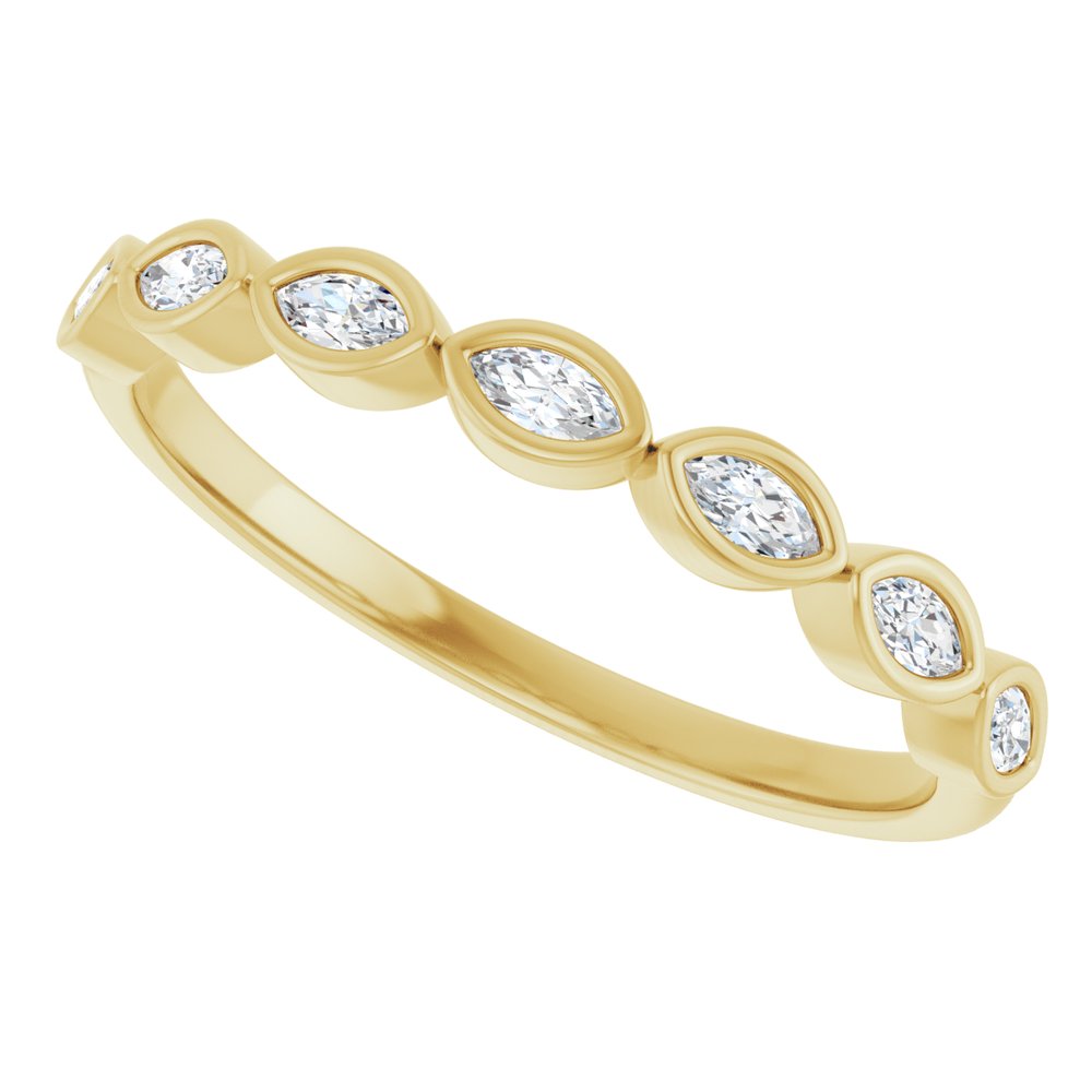 14K Yellow Gold 1/5 CTW Lab-Grown Diamond Anniversary Band