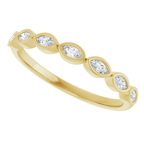 14K Yellow Gold 1/5 CTW Lab-Grown Diamond Anniversary Band