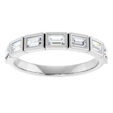 14K White 1/2 CTW Natural Diamond Anniversary Band