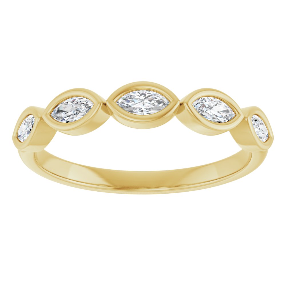 14K Yellow Gold 1/3 CTW Lab-Grown Diamond Anniversary Band