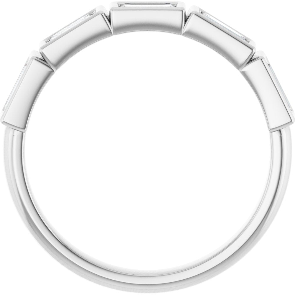 14K White Gold 1/2 CTW Natural Diamond Anniversary Band