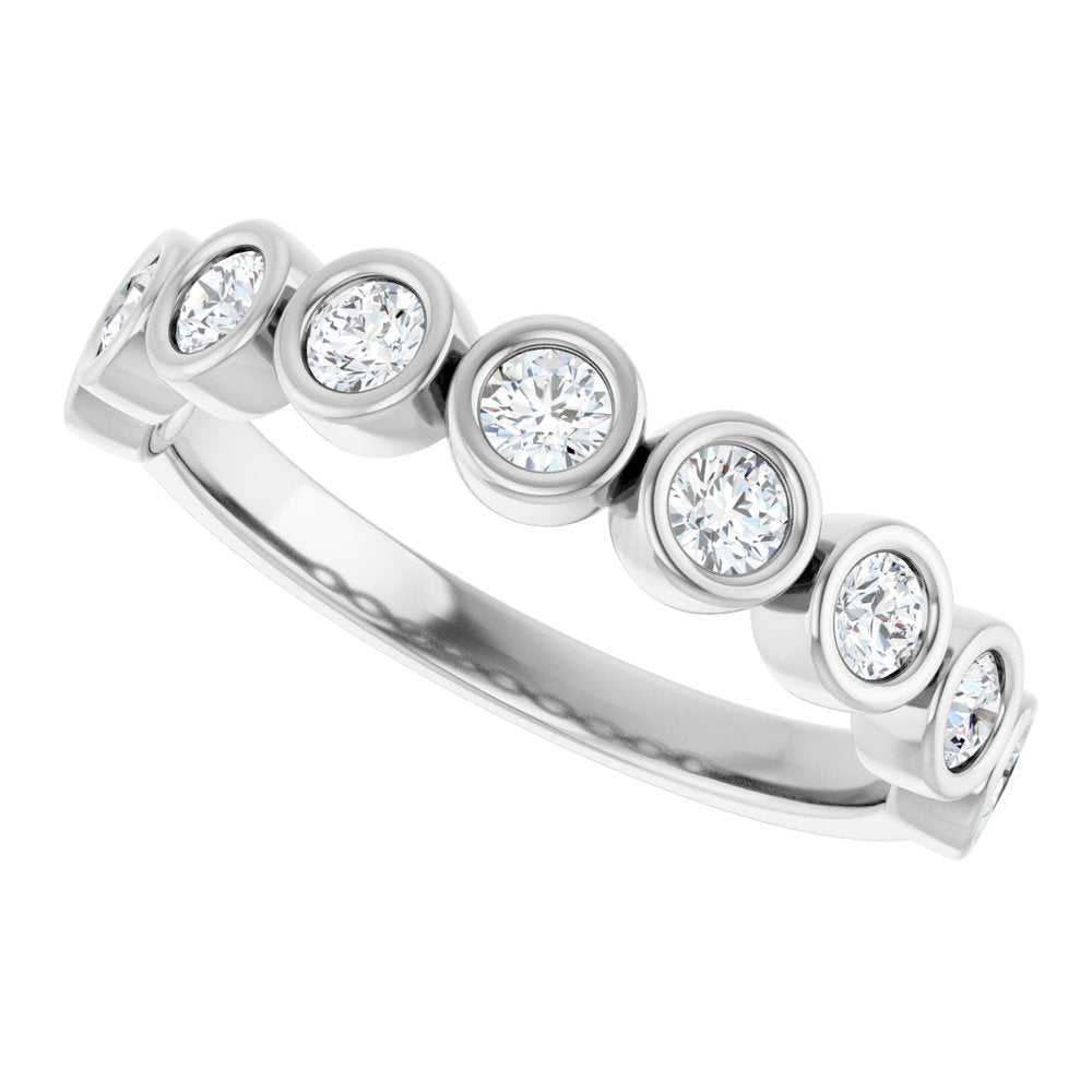 Platinum 1/2 CTW Natural Diamond Anniversary Band