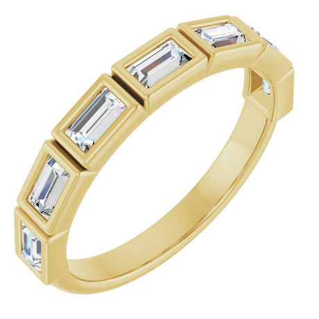14K Yellow Gold 3/4 CTW Lab-Grown Diamond Anniversary Band