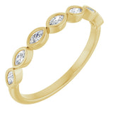 14K Yellow Gold 1/5 CTW Lab-Grown Diamond Anniversary Band