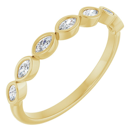 14K Yellow Gold 1/5 CTW Lab-Grown Diamond Anniversary Band