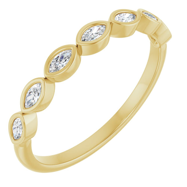 14K Yellow Gold 1/5 CTW Lab-Grown Diamond Anniversary Band