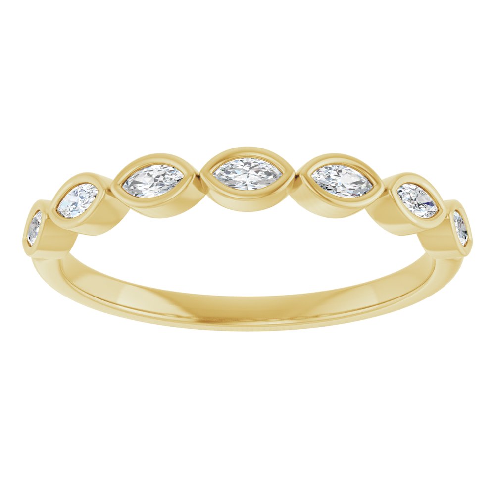 14K Yellow Gold 1/5 CTW Lab-Grown Diamond Anniversary Band