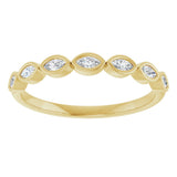 14K Yellow Gold 1/5 CTW Lab-Grown Diamond Anniversary Band