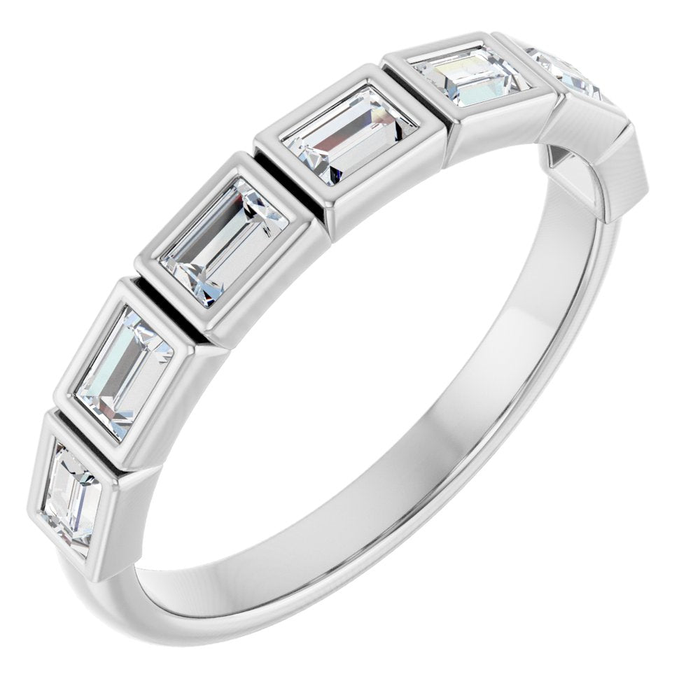 14K White 1/2 CTW Natural Diamond Anniversary Band