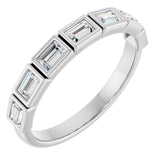 14K White 1/2 CTW Natural Diamond Anniversary Band