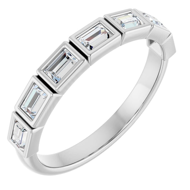14K White 1/2 CTW Natural Diamond Anniversary Band
