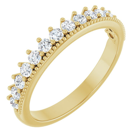 14K Yellow 1/2 CTW Lab-Grown Diamond Anniversary Band