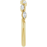 14K Yellow 1/3 CTW Natural Diamond Anniversary Band