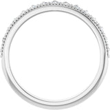 14K White 3/8 CTW Natural Diamond Anniversary Band