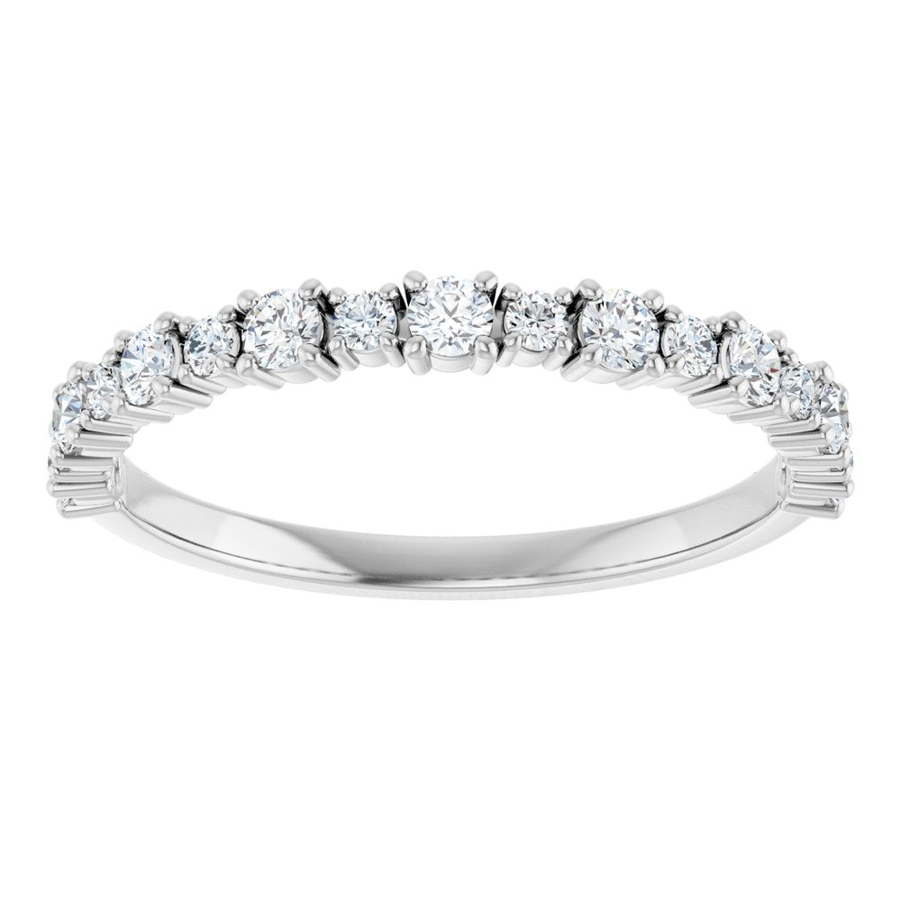 14K White Gold 3/8 CTW Lab-Grown Diamond Anniversary Band