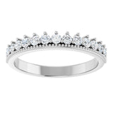 14K White 3/8 CTW Natural Diamond Anniversary Band