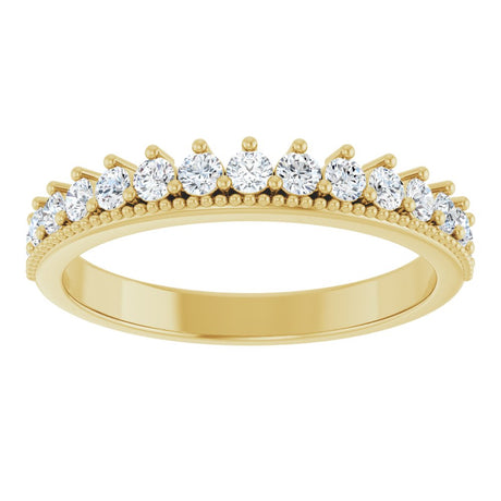 14K Yellow 3/8 CTW Natural Diamond Anniversary Band