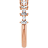 14K Rose 3/8 CTW Natural Diamond Anniversary Band