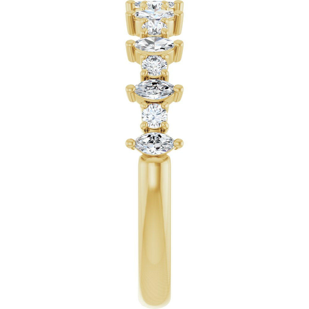 14K Yellow Gold 3/8 CTW Natural Diamond Anniversary Band