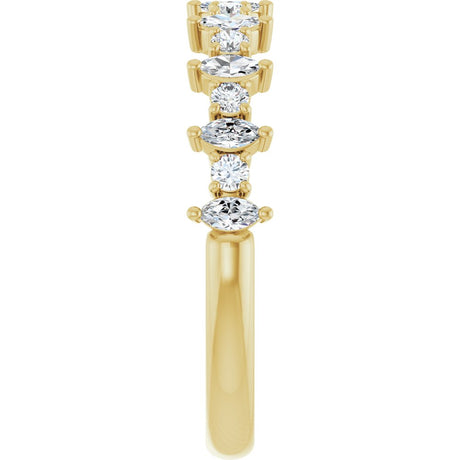 14K Yellow Gold 3/8 CTW Natural Diamond Anniversary Band