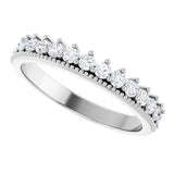 14K White 3/8 CTW Natural Diamond Anniversary Band