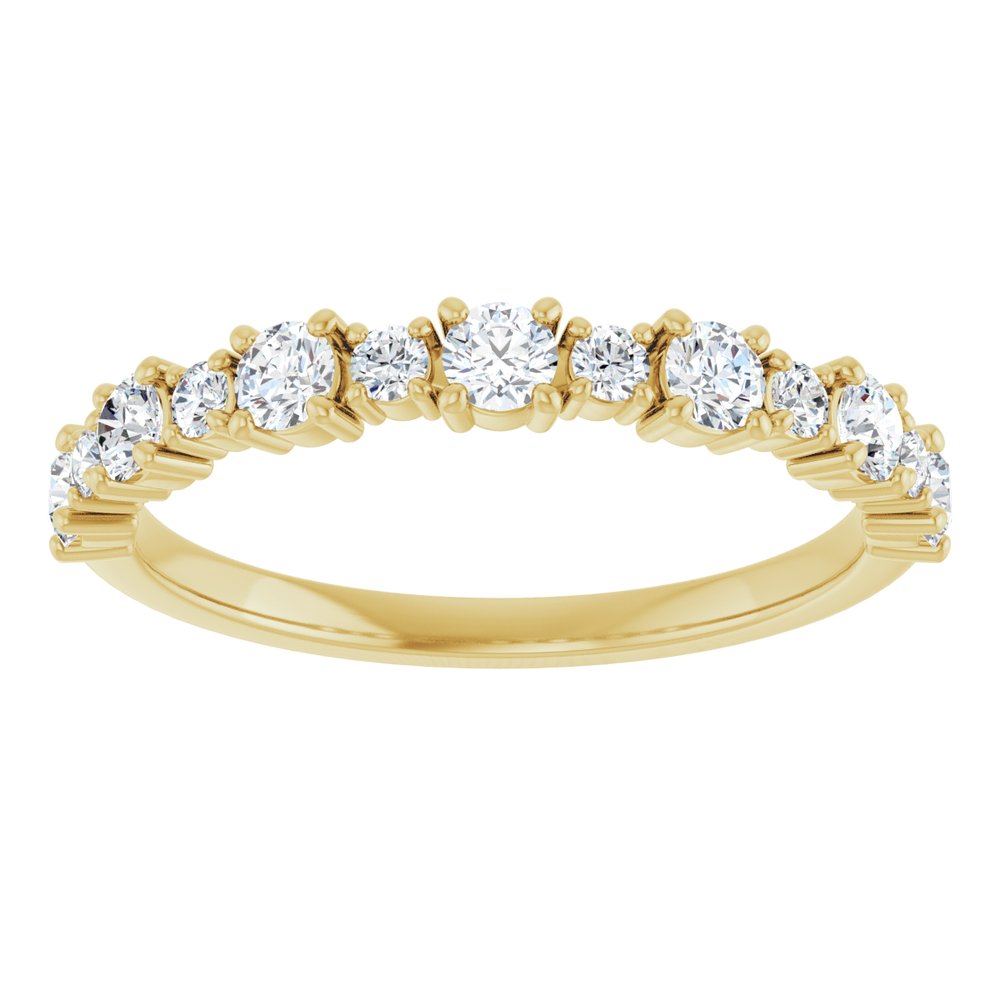 14K Yellow 1/2 CTW Lab-Grown Diamond Anniversary Band