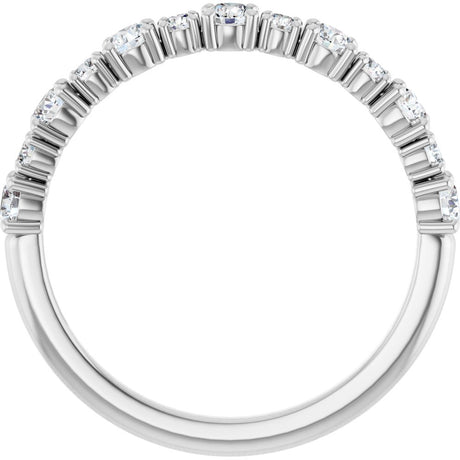 14K White Gold 1/2 CTW Natural Diamond Anniversary Band