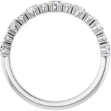 14K White Gold 1/2 CTW Natural Diamond Anniversary Band